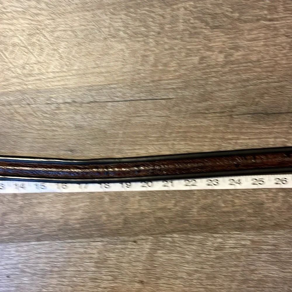 Brighton Leather Black with Brown Inlay design Reptile  size 36